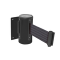 Queue Solutions WallMaster 300, Black, 10' Fluorescent Orange Belt WM300B-FOR100